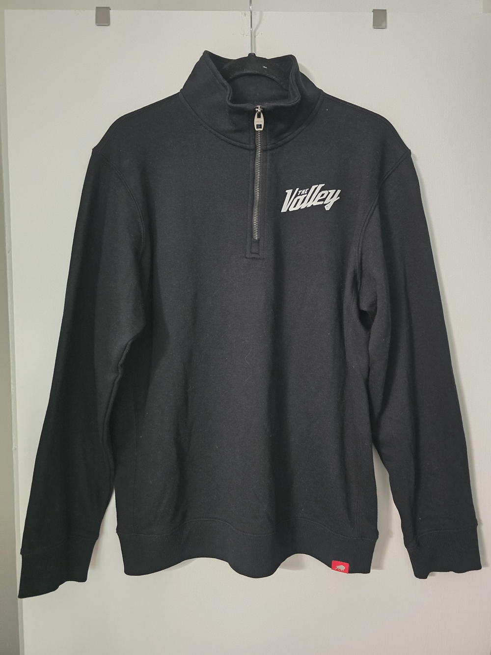 The Valley Black Quarter-Zip Sweater